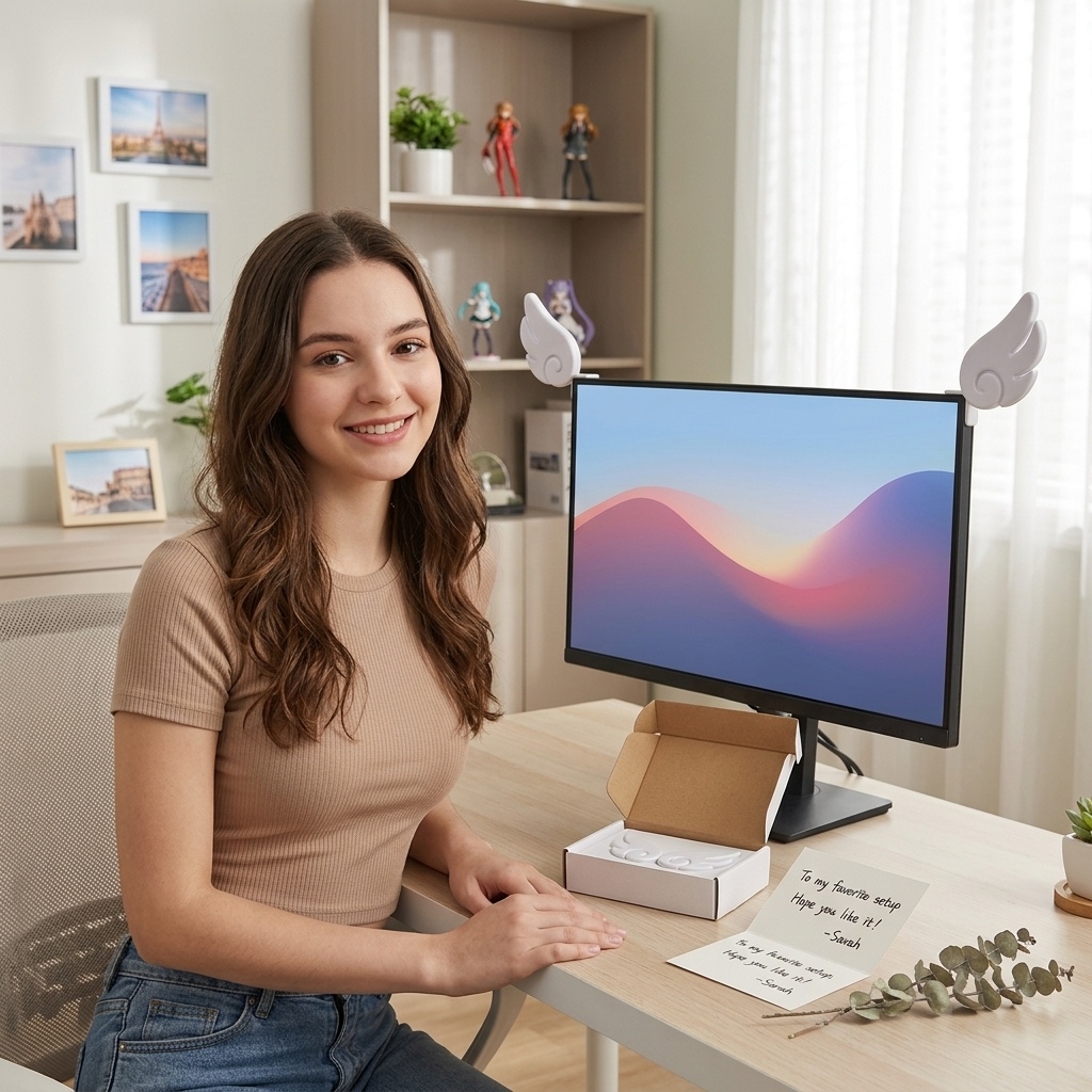 Gaming Accessories For Room - New Cute Angel Wings Display Screen